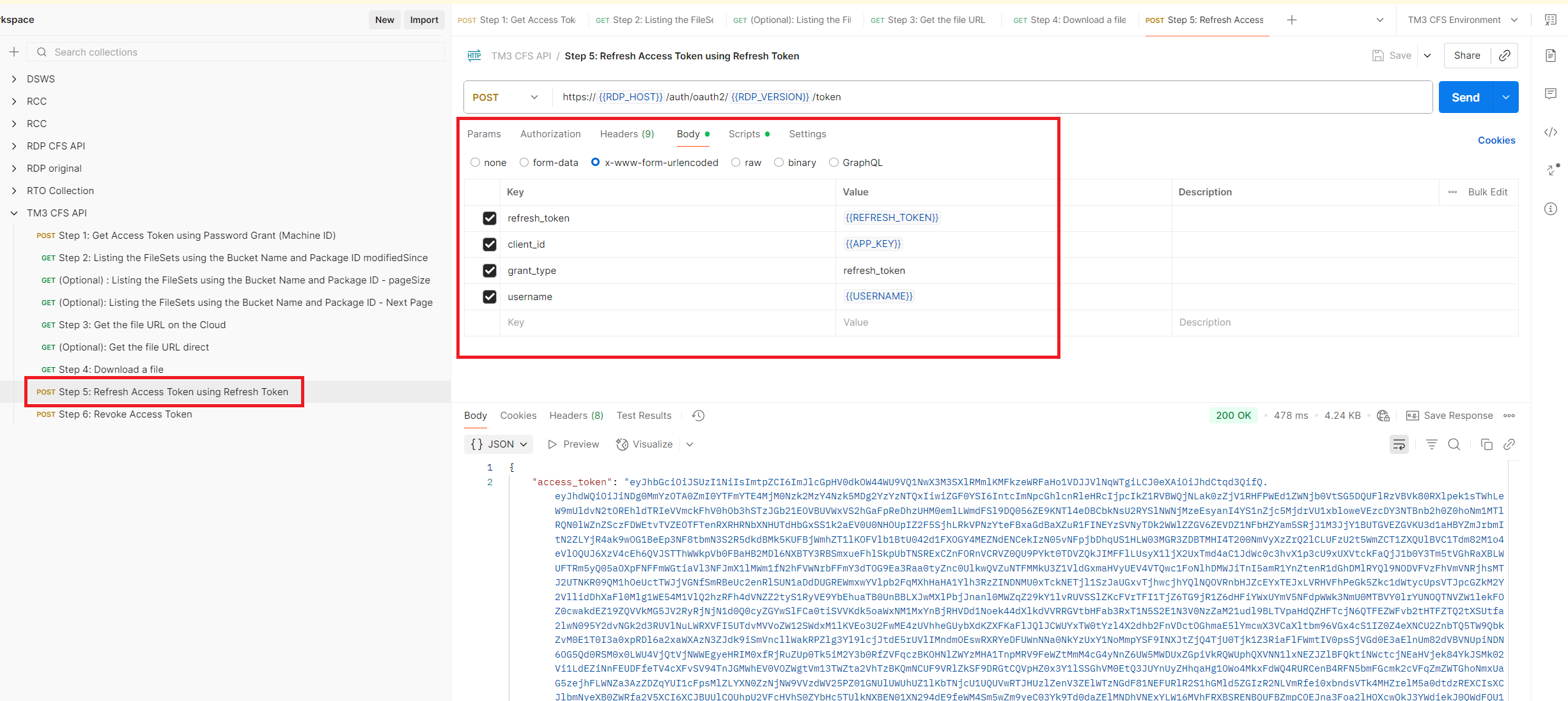 Step 5: Refresh Token with RDP APIs