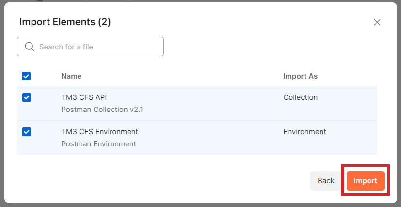 Postman upload collection and environment