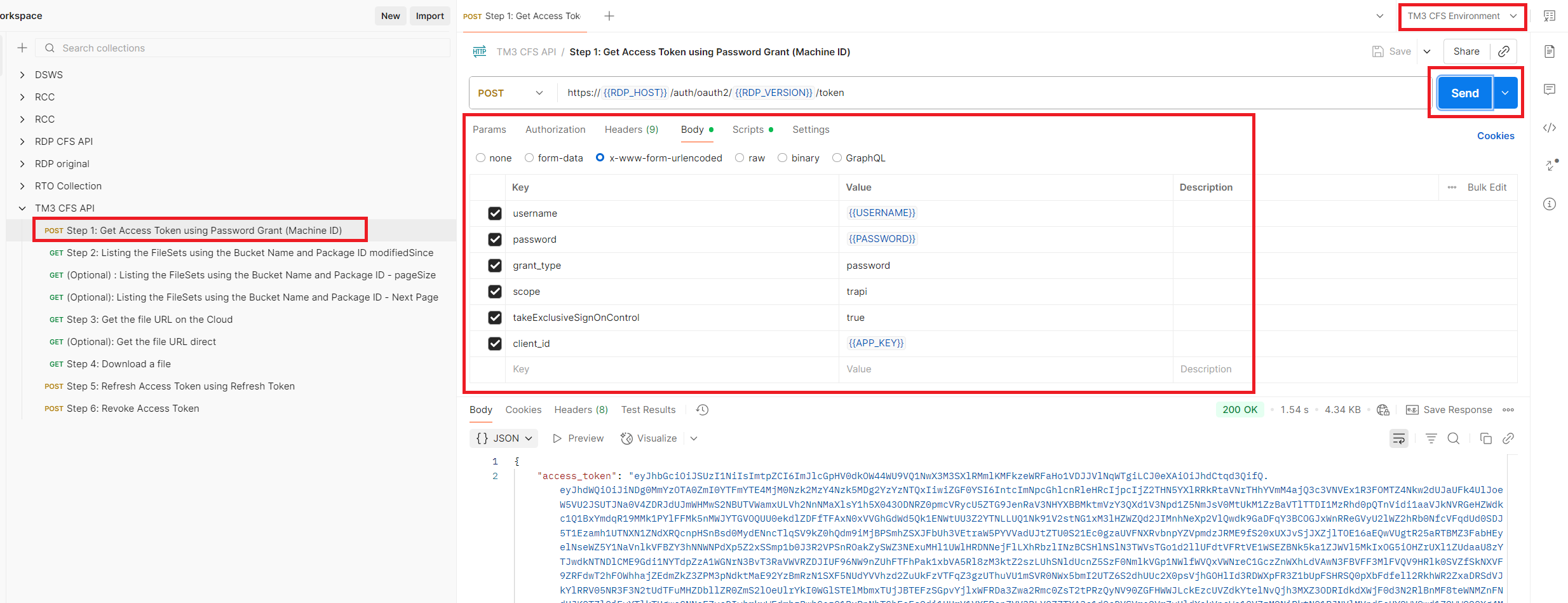 Step 1: Get Access Token using Password Grant