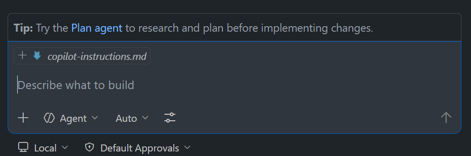 GitHub Copilot Chat opened