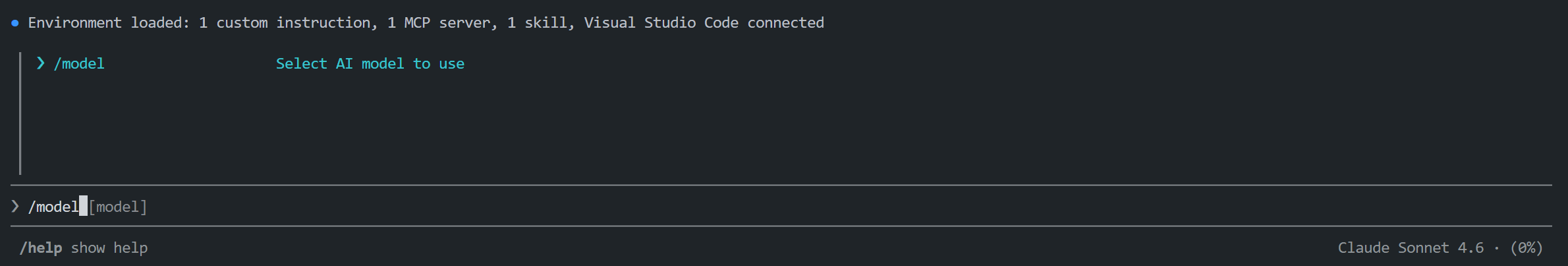 Copilot CLI select model