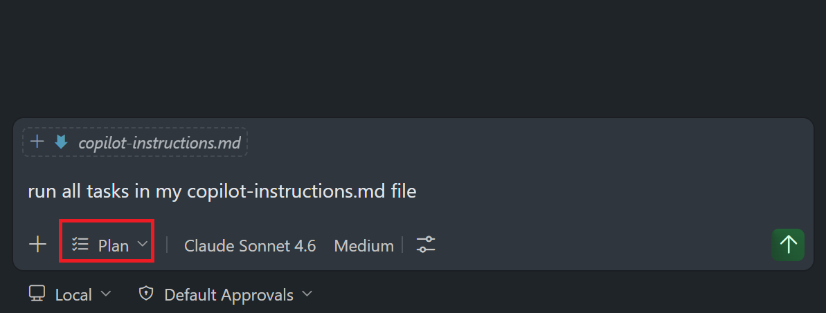 VS Code GitHub Copilot Chat: Plan mode