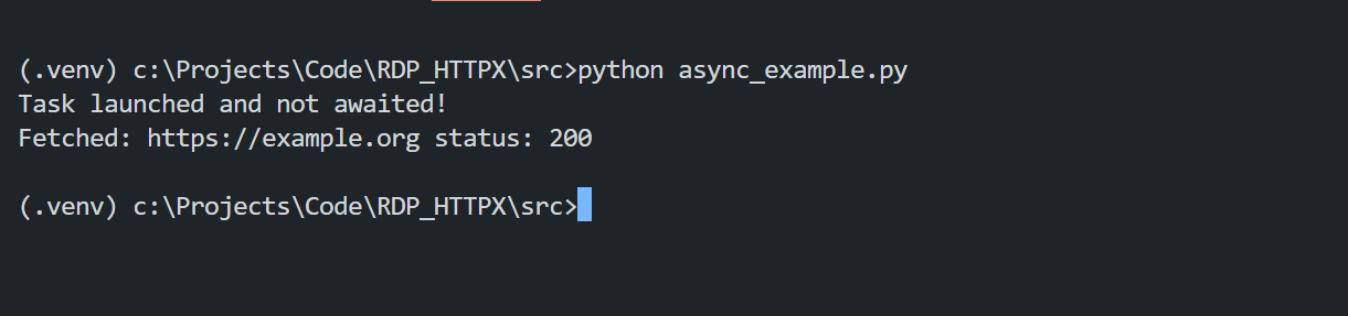 asynchronous code result