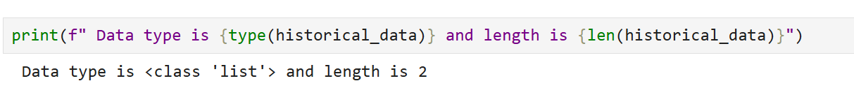datatype is list when length of number of results