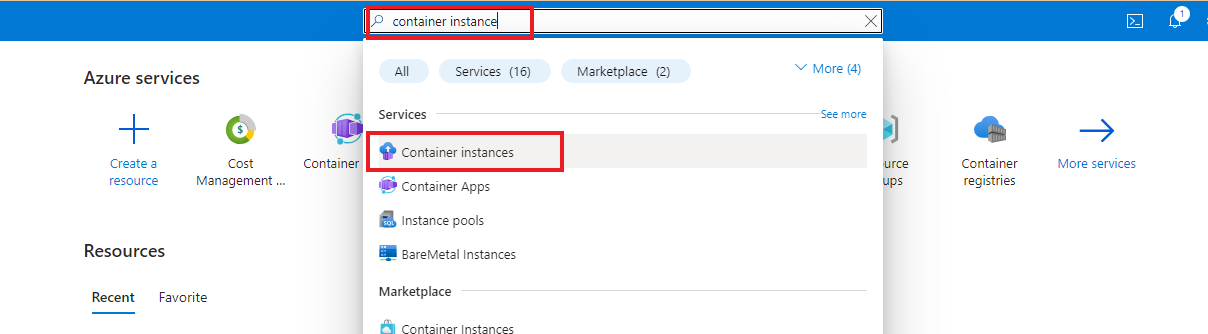 Choose Azure Instances Service