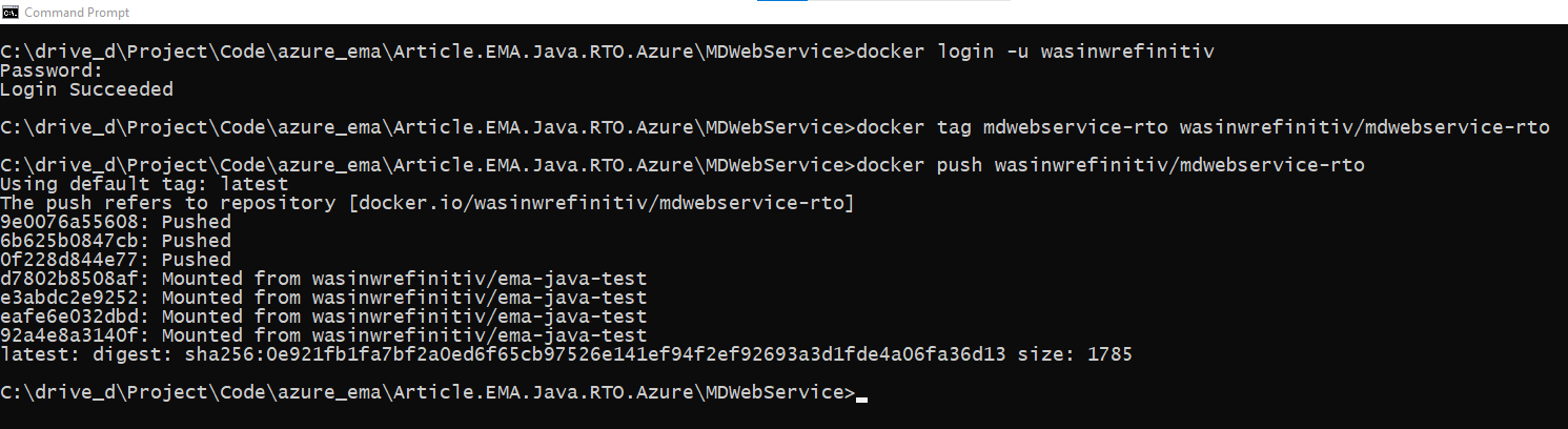 docker push