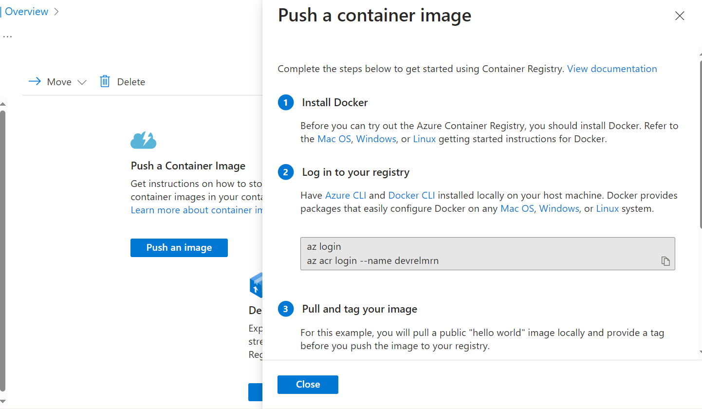 container registry quickstart guide