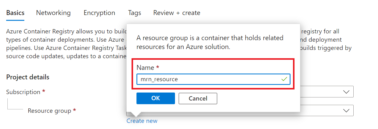set resource group name