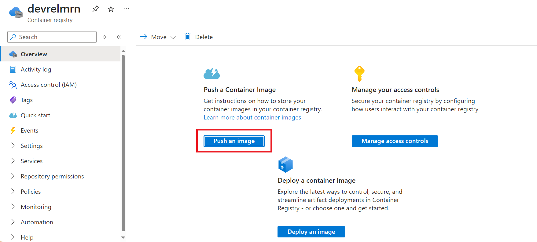 container registry quickstart guide