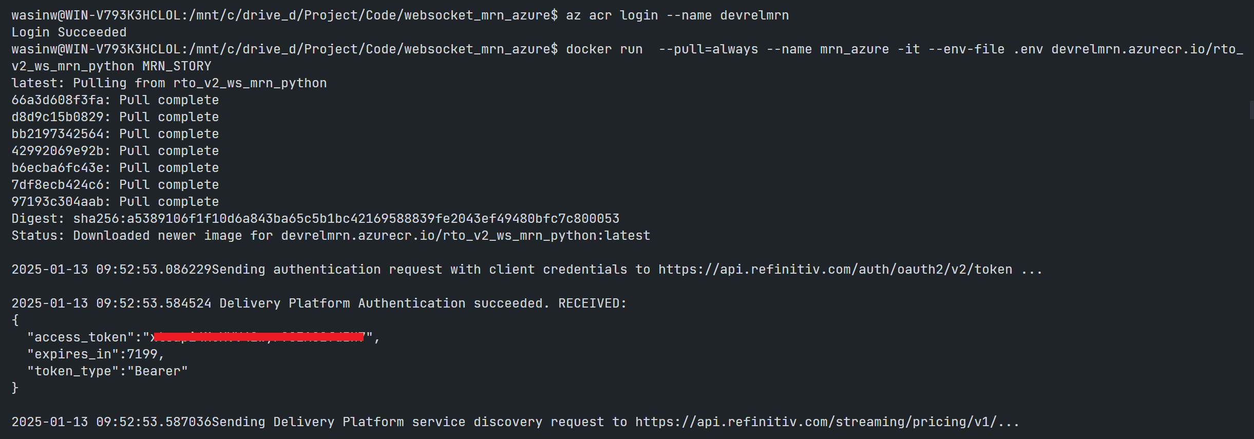docker pull and rum image with MRN News