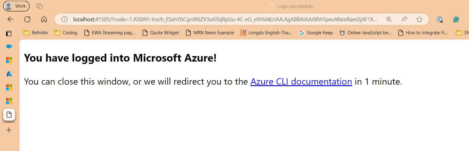 azure account logged i