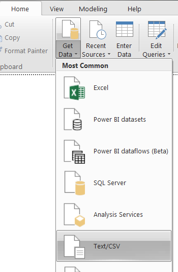 import data into Power BI Desktop