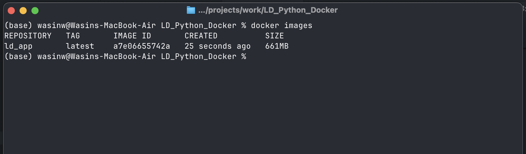 docker image result