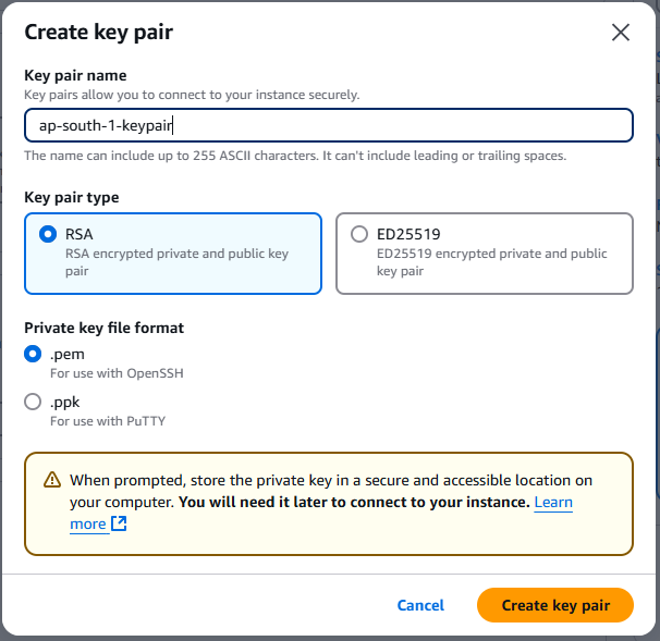 create key pair