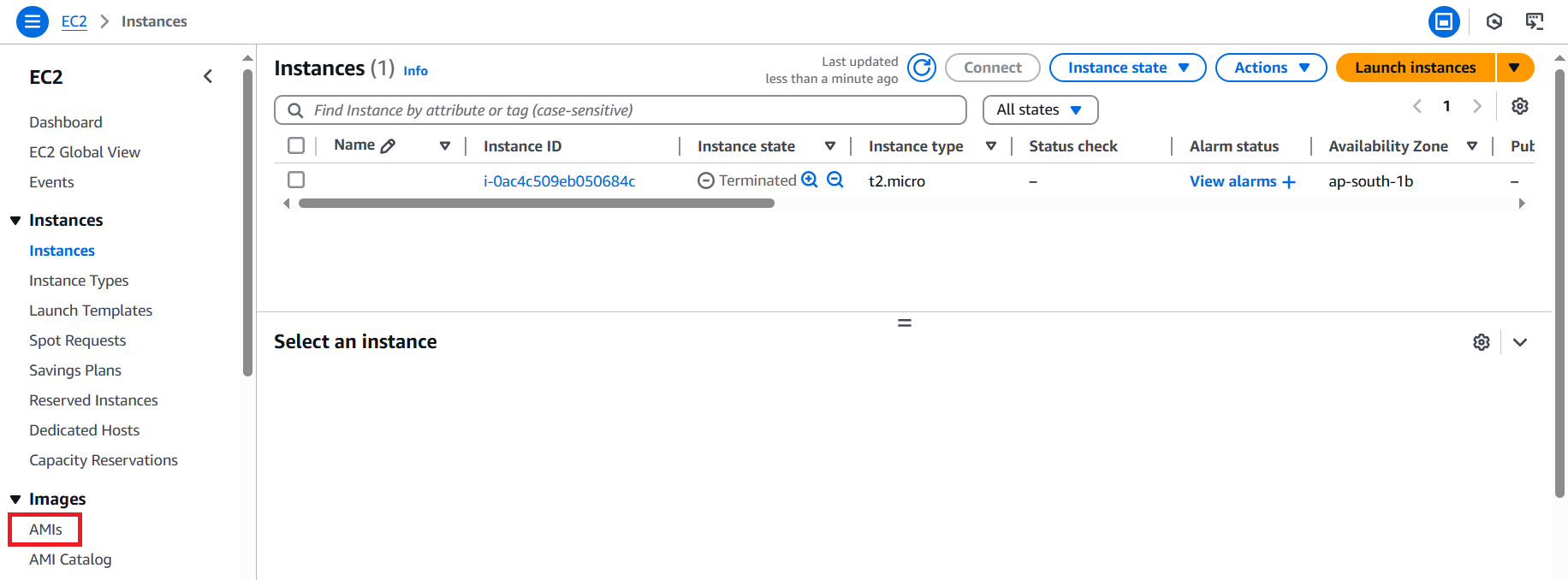 AWS EC2 AMIs service