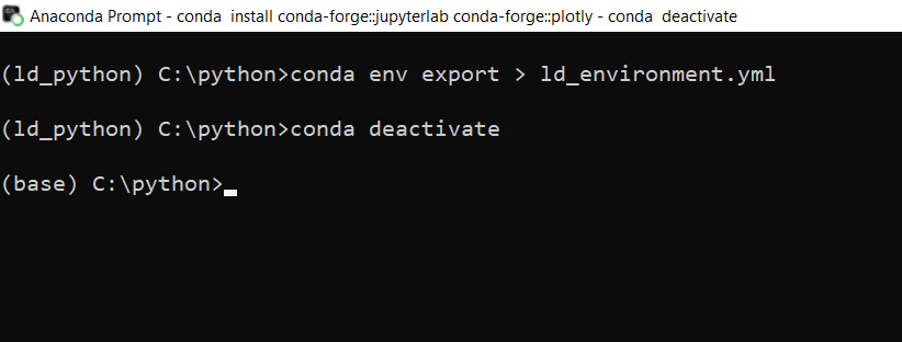deactivate conda environment