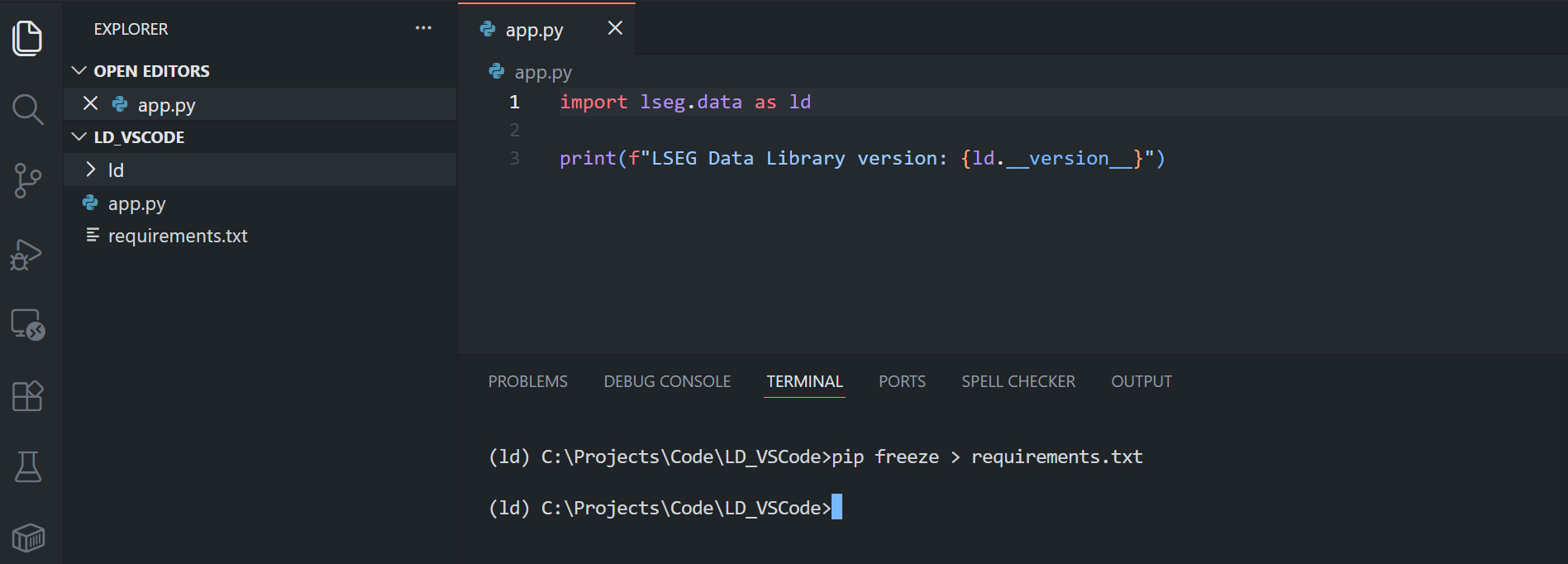 Requirements.txt in VS Code