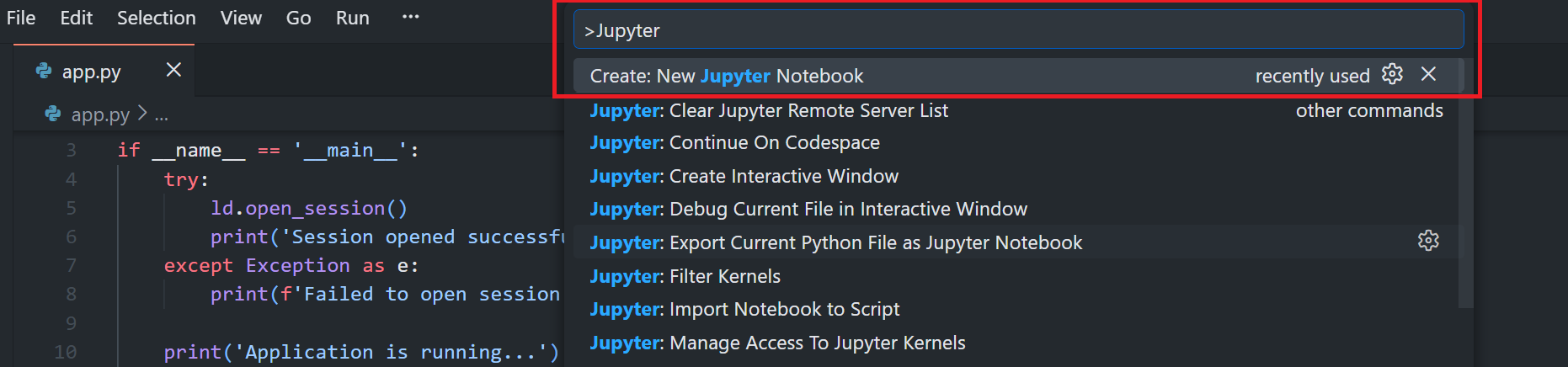 Create Jupyter Notebook in VS Code