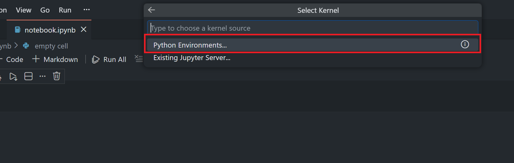 Create Jupyter Notebook in VS Code