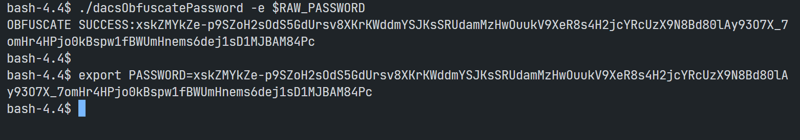 obfuscated password