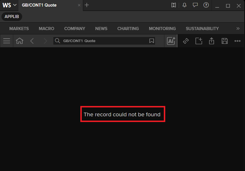 the record could not be found
