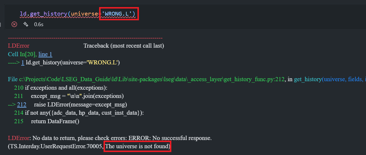 the record could not be found